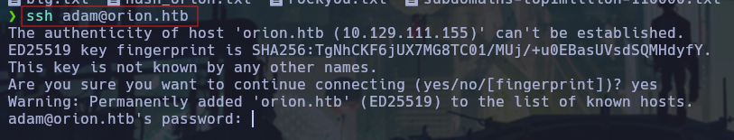 Acceso por SSH con las credenciales obtenidas